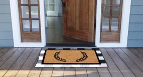 OnlyMat COMBO : Floral Personalized Doormat (Design 2) with Cotton Underlay Rug