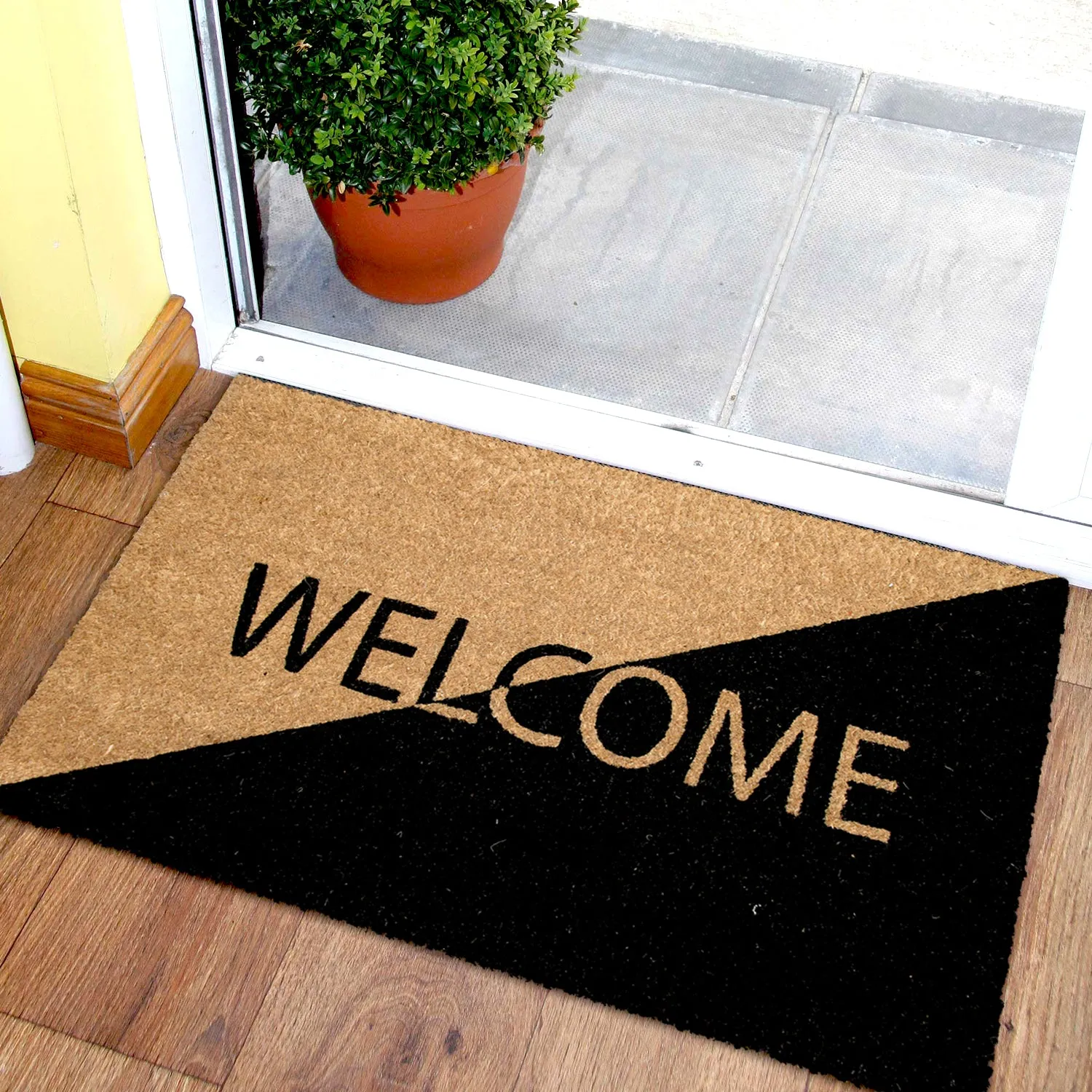 OnlyMat Elegant Natural Coir Welcome Entrance Doormat