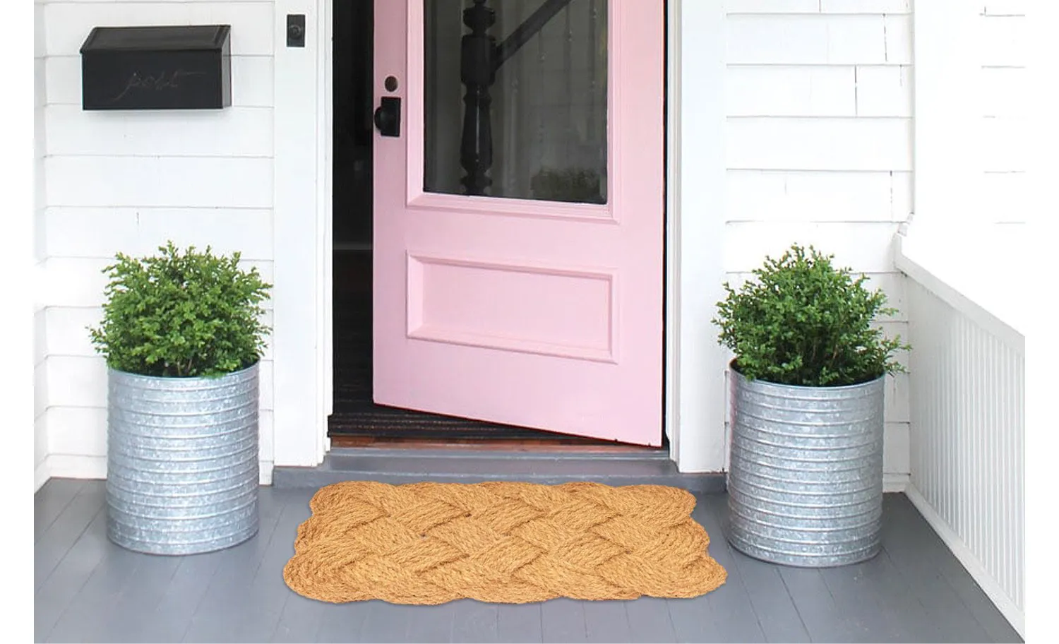 OnlyMat Lovers Knot - 100% Natural Handloom Coir Floor Mat