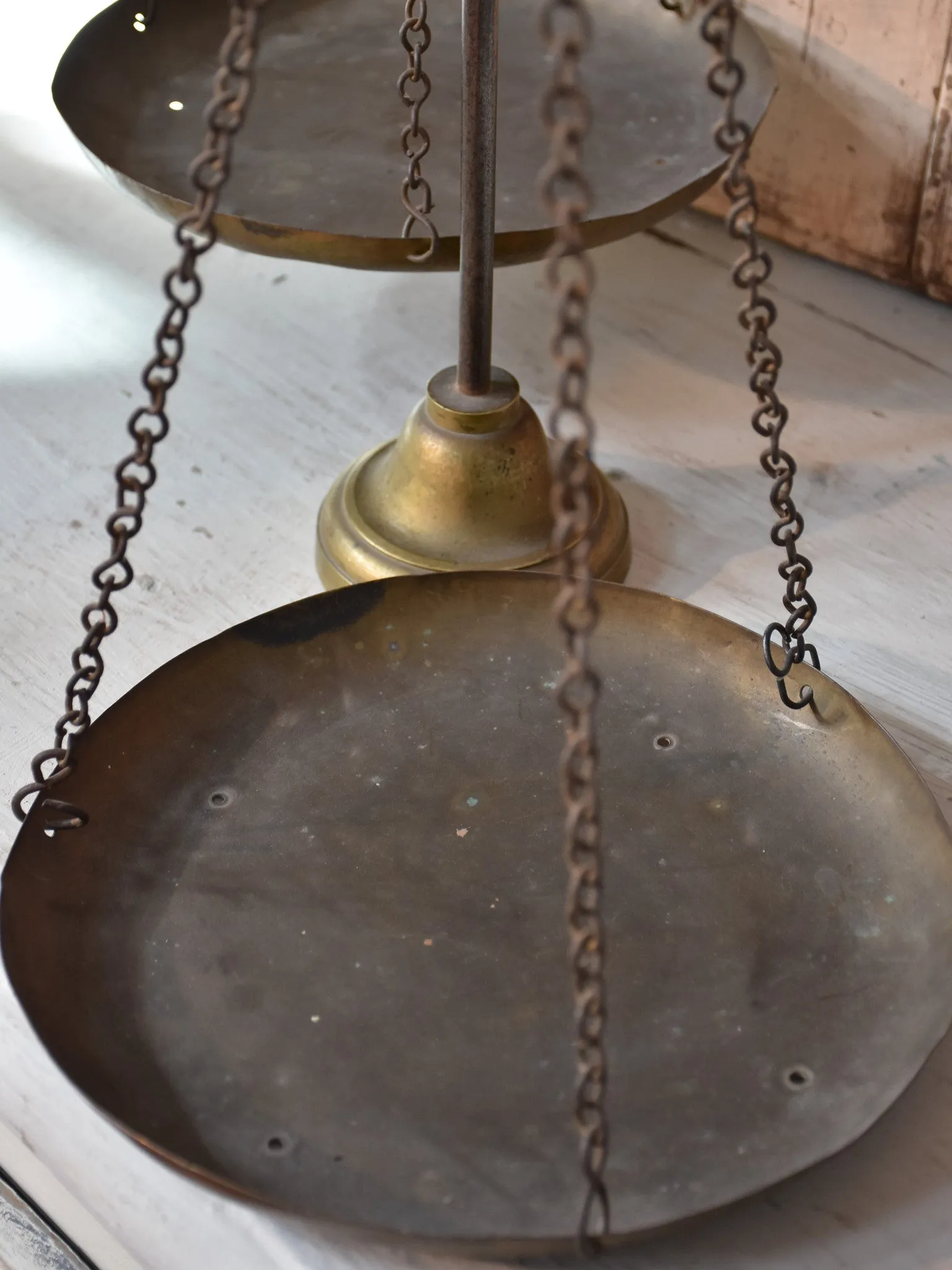 Pair of Antique French Épicerie scales