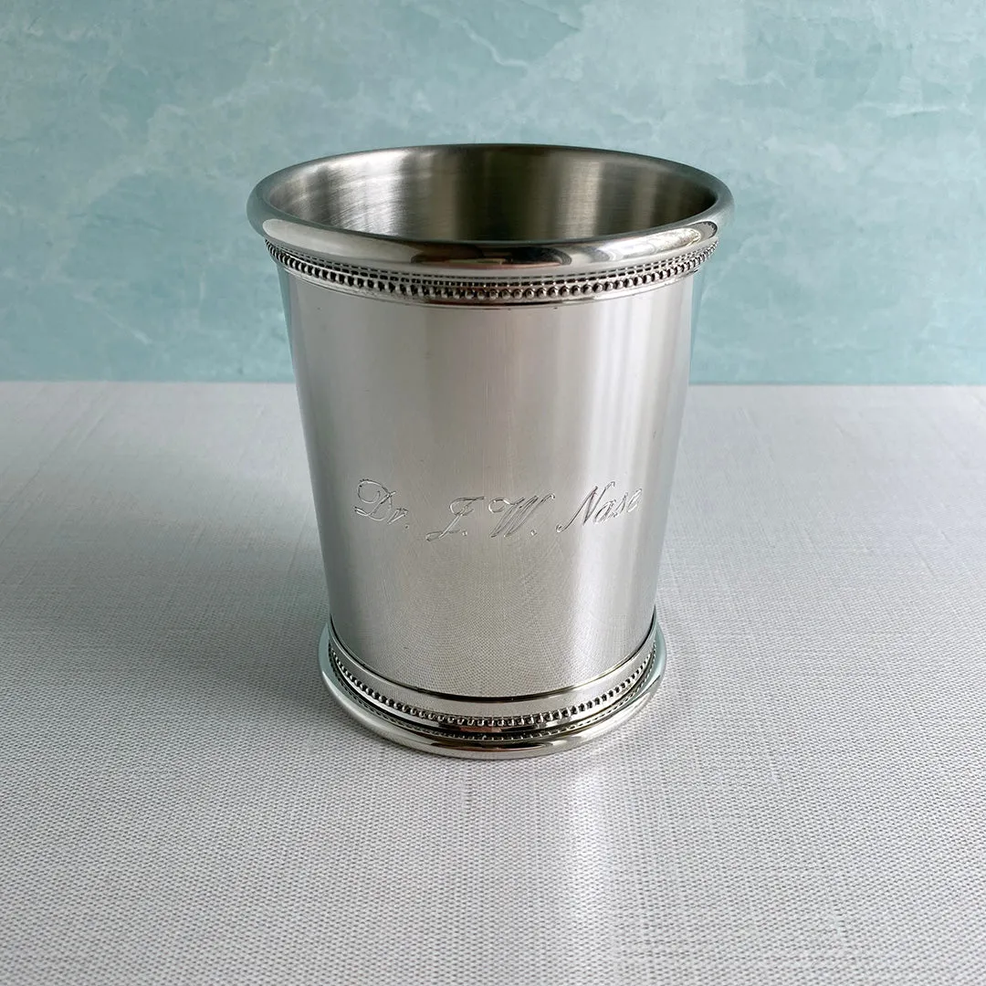 Pewter Scales of Justice Julep Cup 10oz