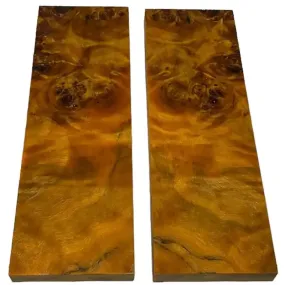 Poplar Burl- ORANGE- Stabilized & Dyed Wood by Raffir