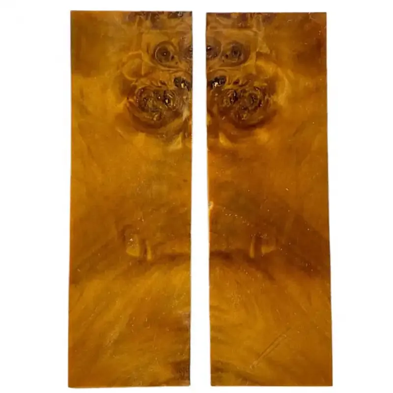 Poplar Burl- ORANGE- Stabilized & Dyed Wood by Raffir