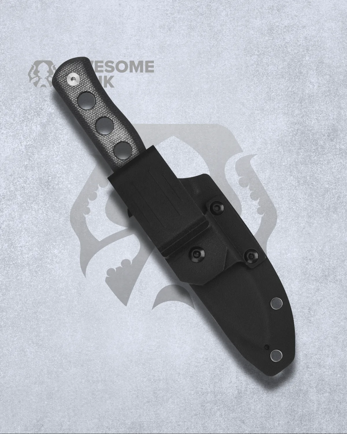 QSP CANARY FIXED BLADE BLACK MICARTA CR8MO2VSI (4.25" BLACK STONEWASH)