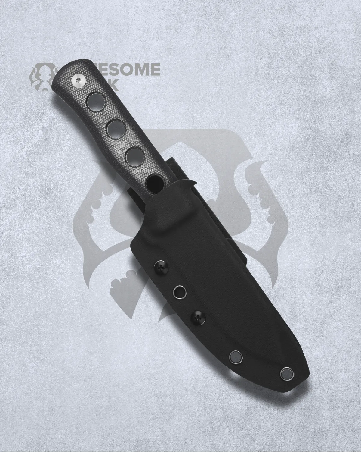 QSP CANARY FIXED BLADE BLACK MICARTA CR8MO2VSI (4.25" BLACK STONEWASH)