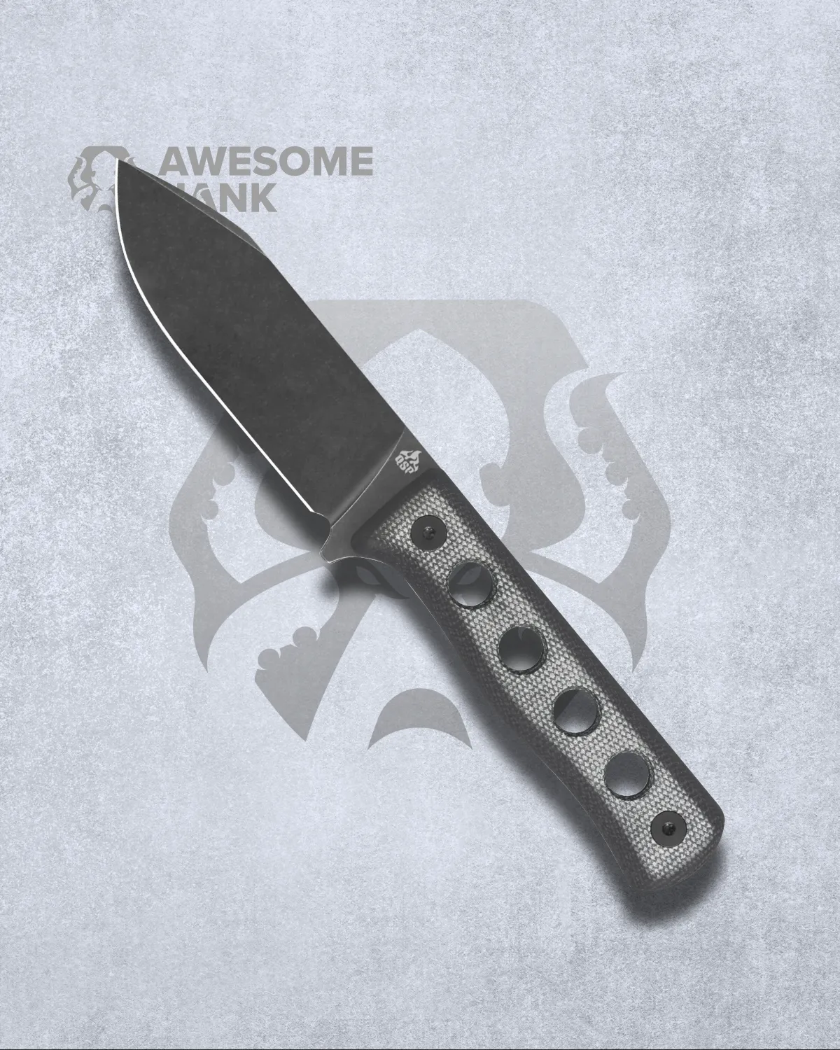 QSP CANARY FIXED BLADE BLACK MICARTA CR8MO2VSI (4.25" BLACK STONEWASH)