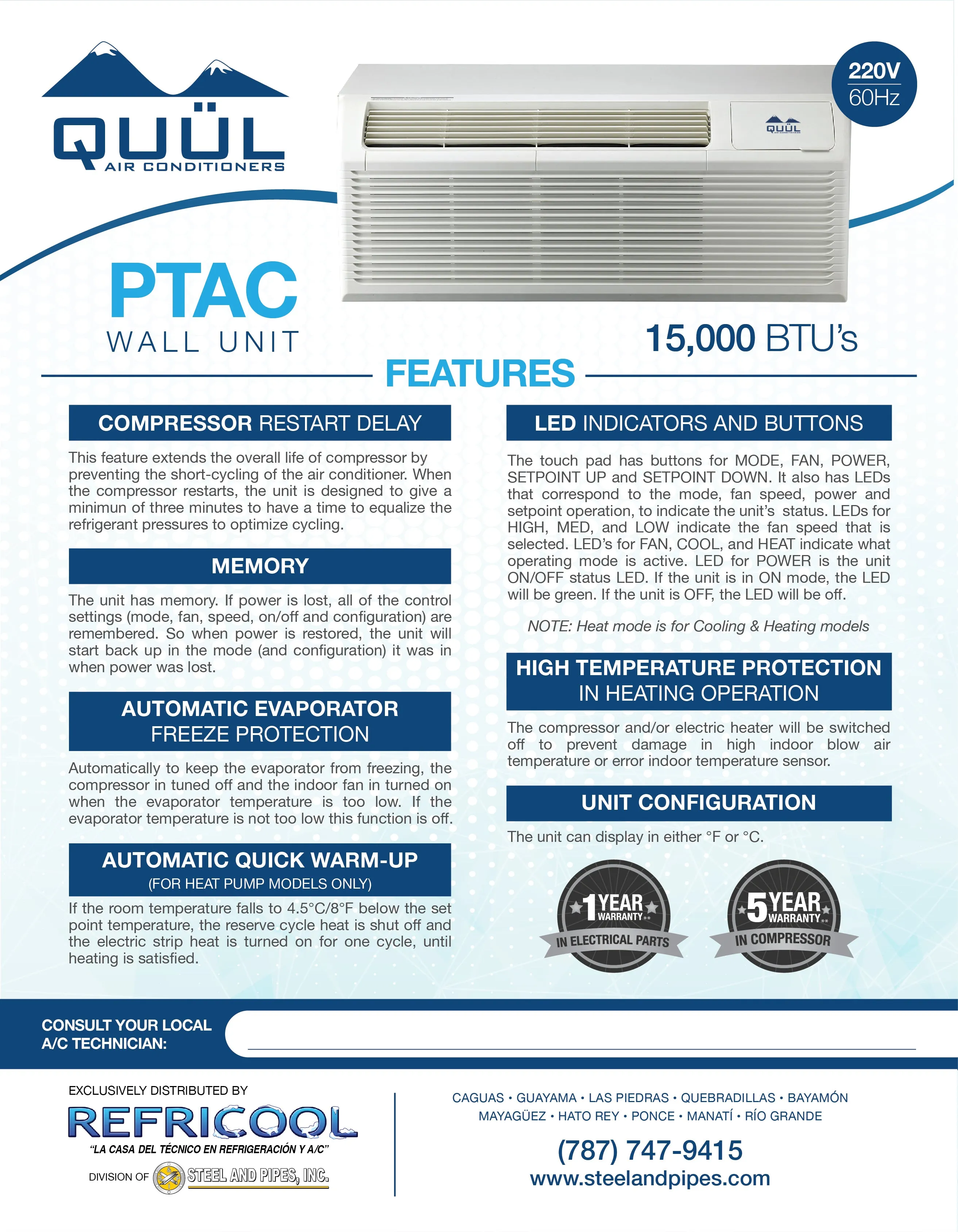 Quül® PTAC A.C. Wall Unit