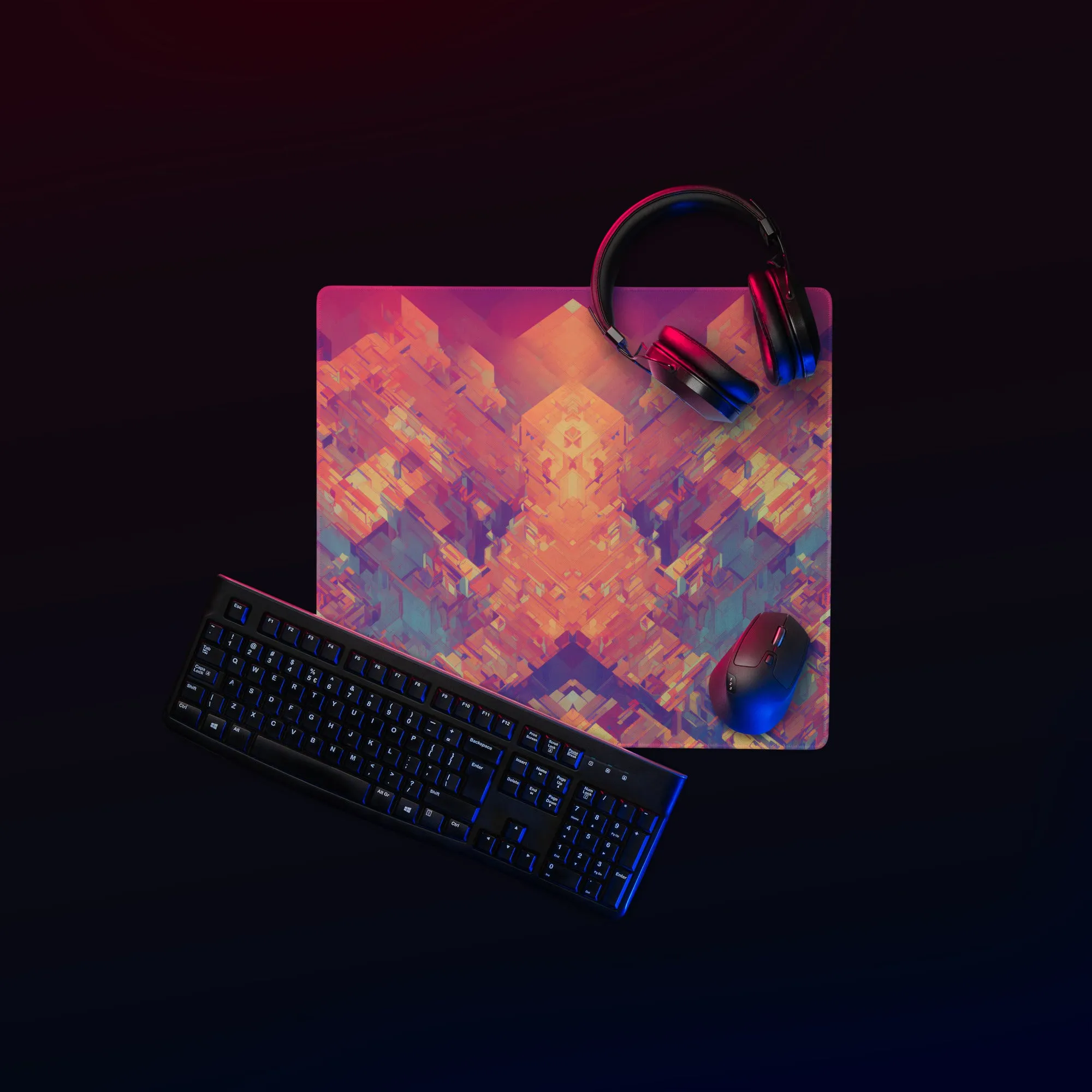 Retro Cubist : Gaming mouse pad