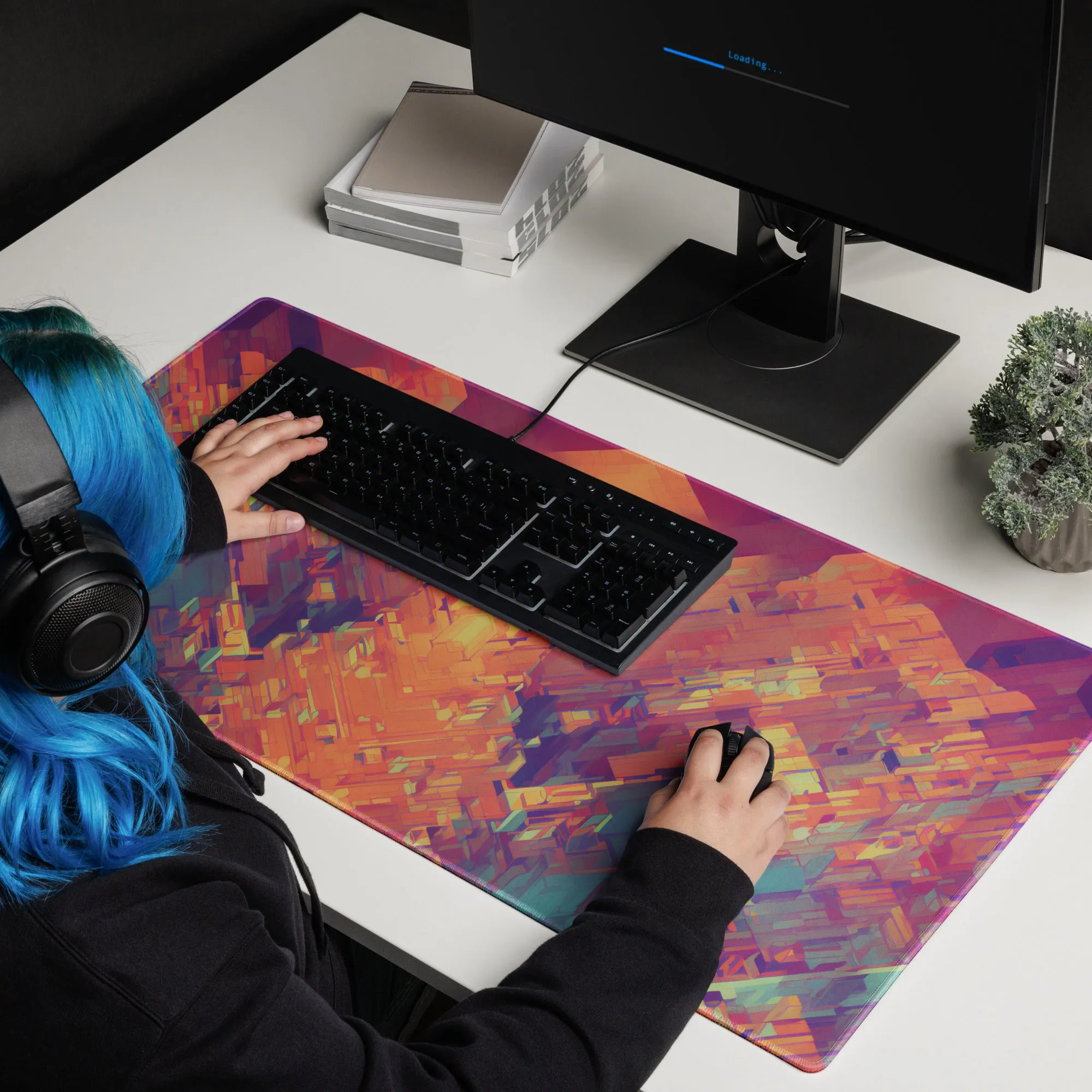 Retro Cubist : Gaming mouse pad