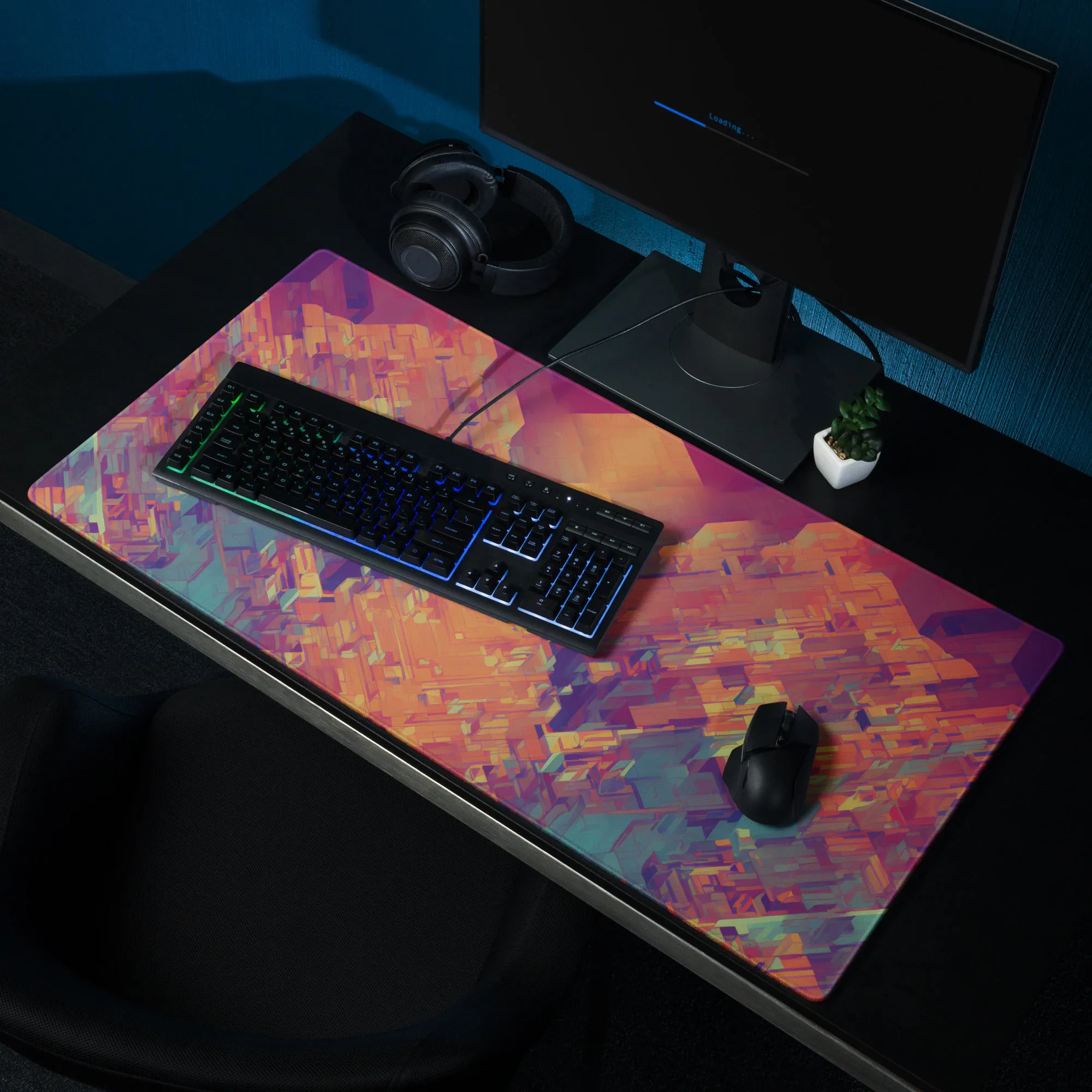 Retro Cubist : Gaming mouse pad