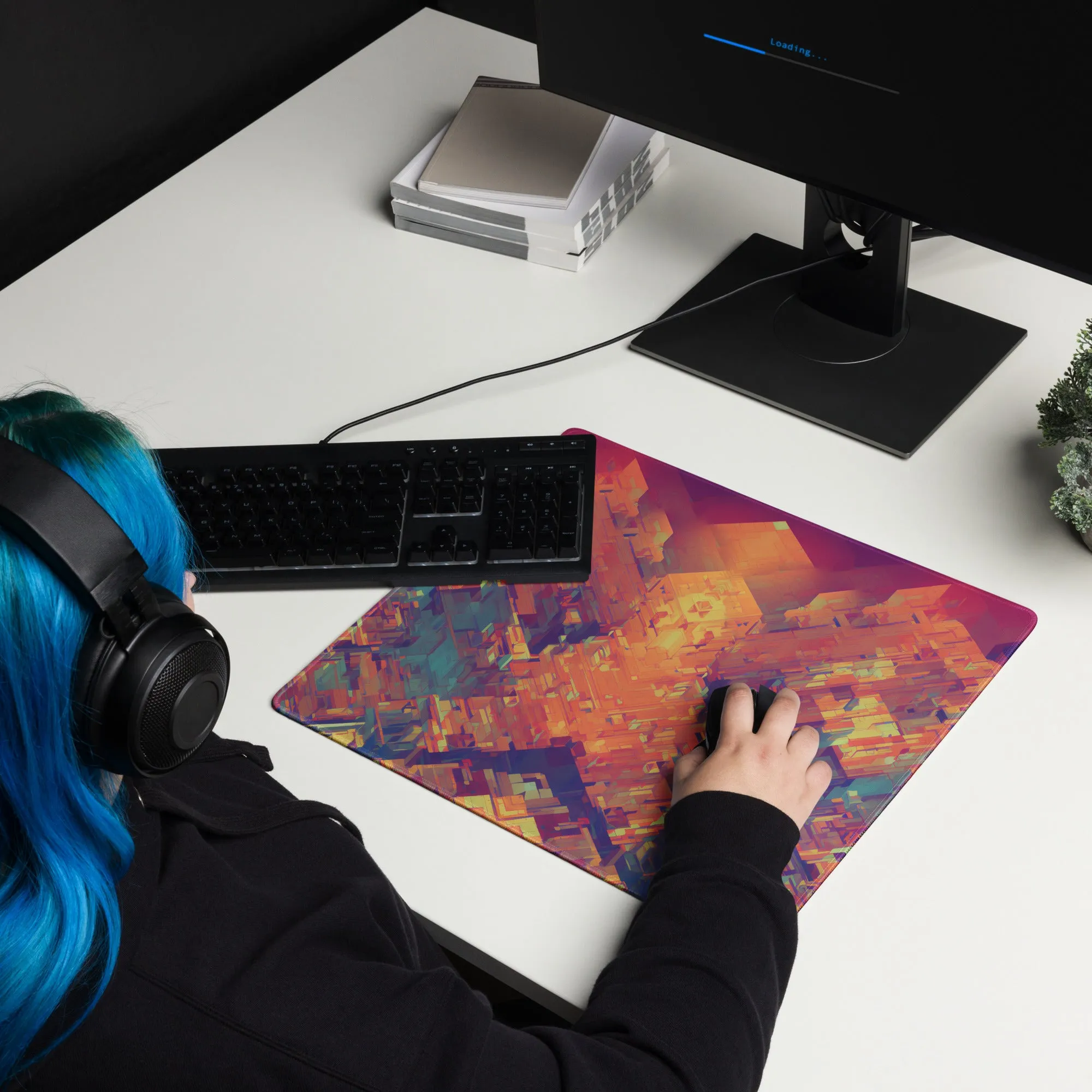 Retro Cubist : Gaming mouse pad