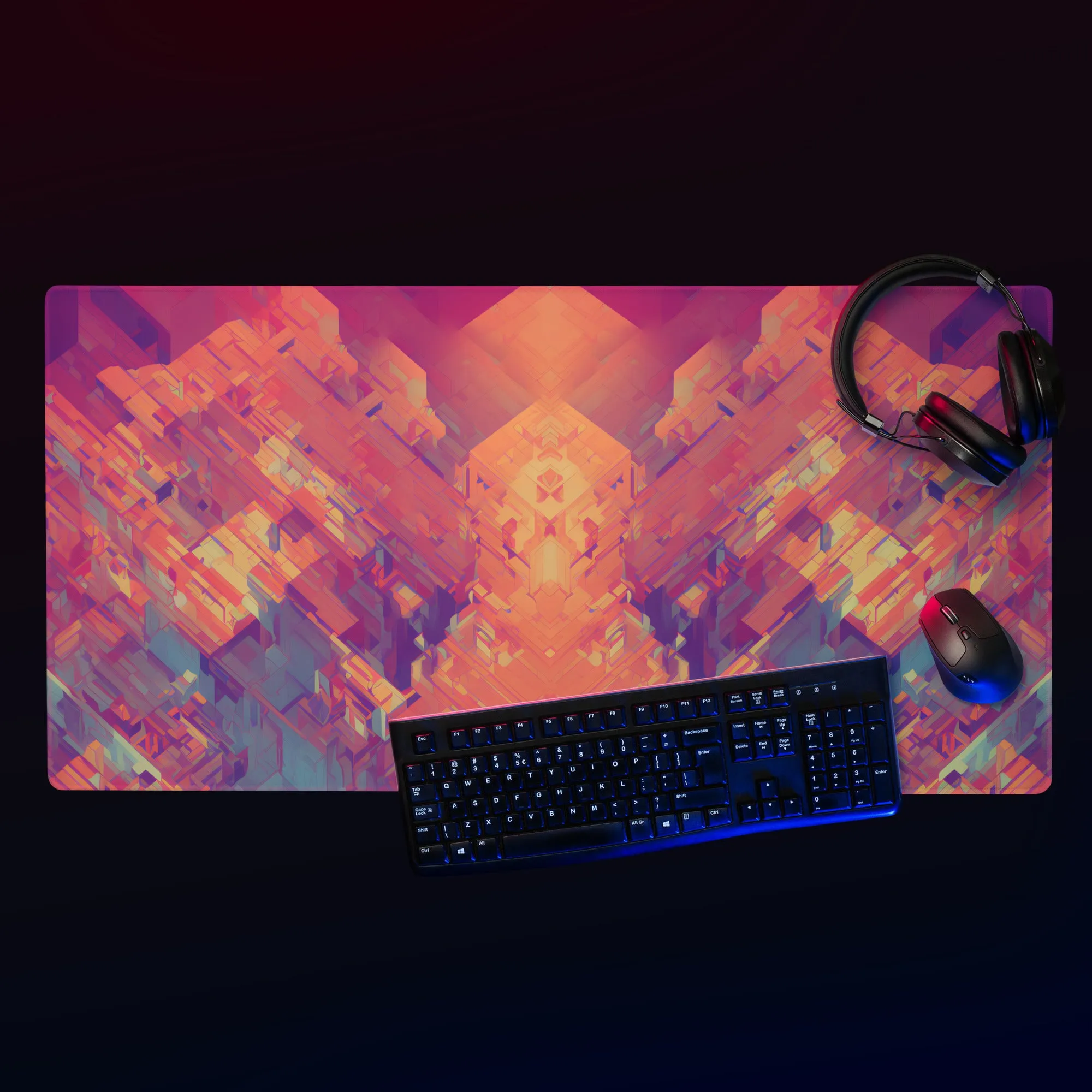 Retro Cubist : Gaming mouse pad