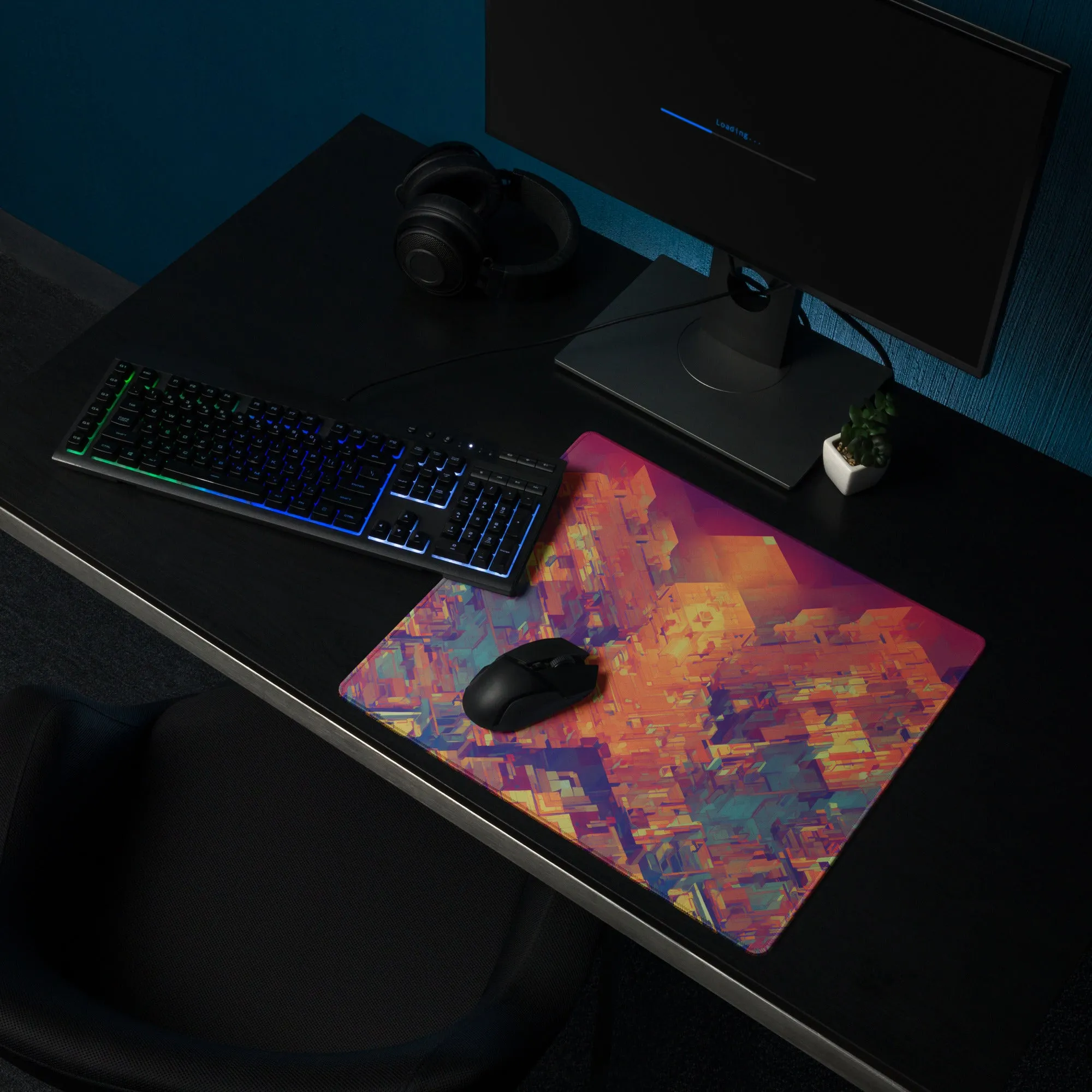 Retro Cubist : Gaming mouse pad