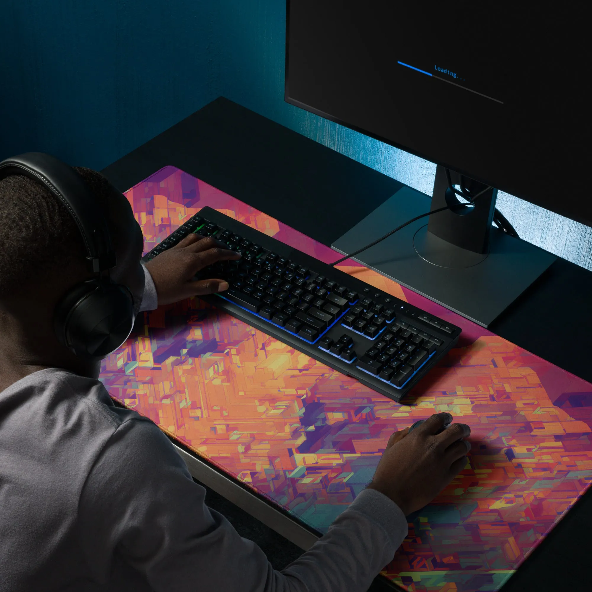 Retro Cubist : Gaming mouse pad