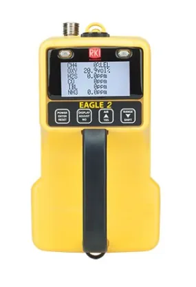 RKI Instruments 725-148-1000-01 Eagle2 5 Gas Monitor CH4 %LEL(IR)/O2/H2S/CO