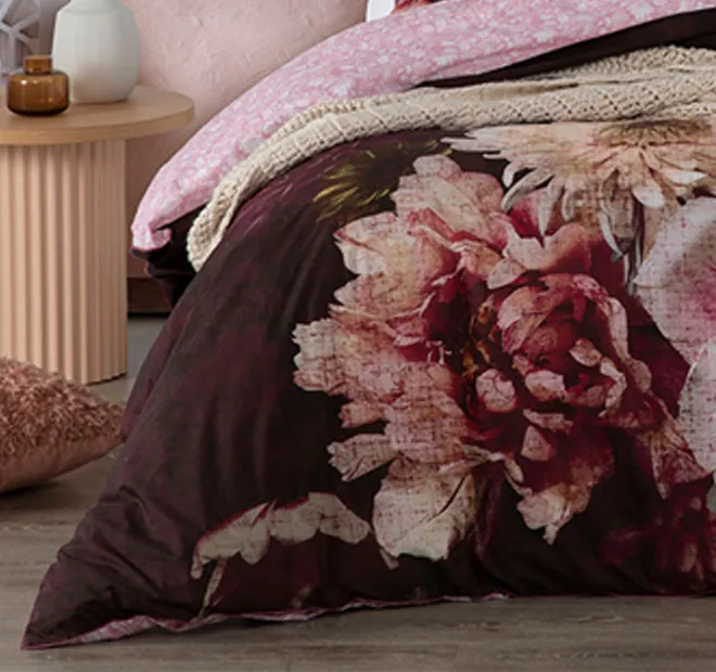 Rosetta Quilt Cover Set Plum