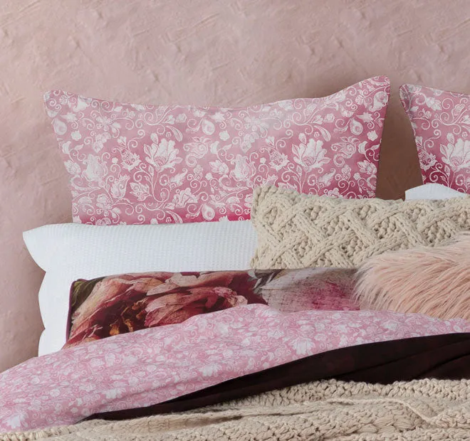 Rosetta Quilt Cover Set Plum