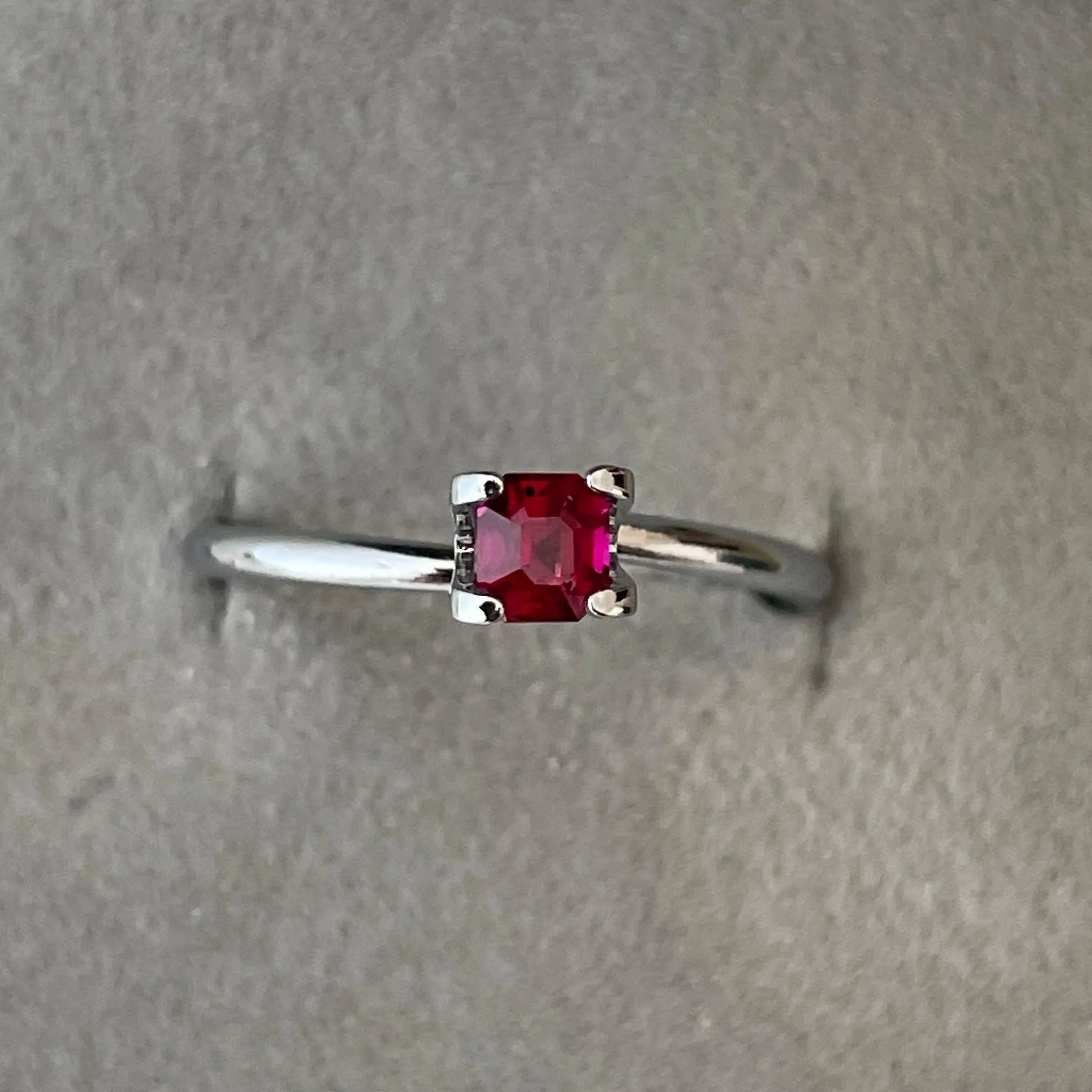ruby stone ring in silver 0.44 Ct. Natural ruby gem stone for ring for ruby stone ring