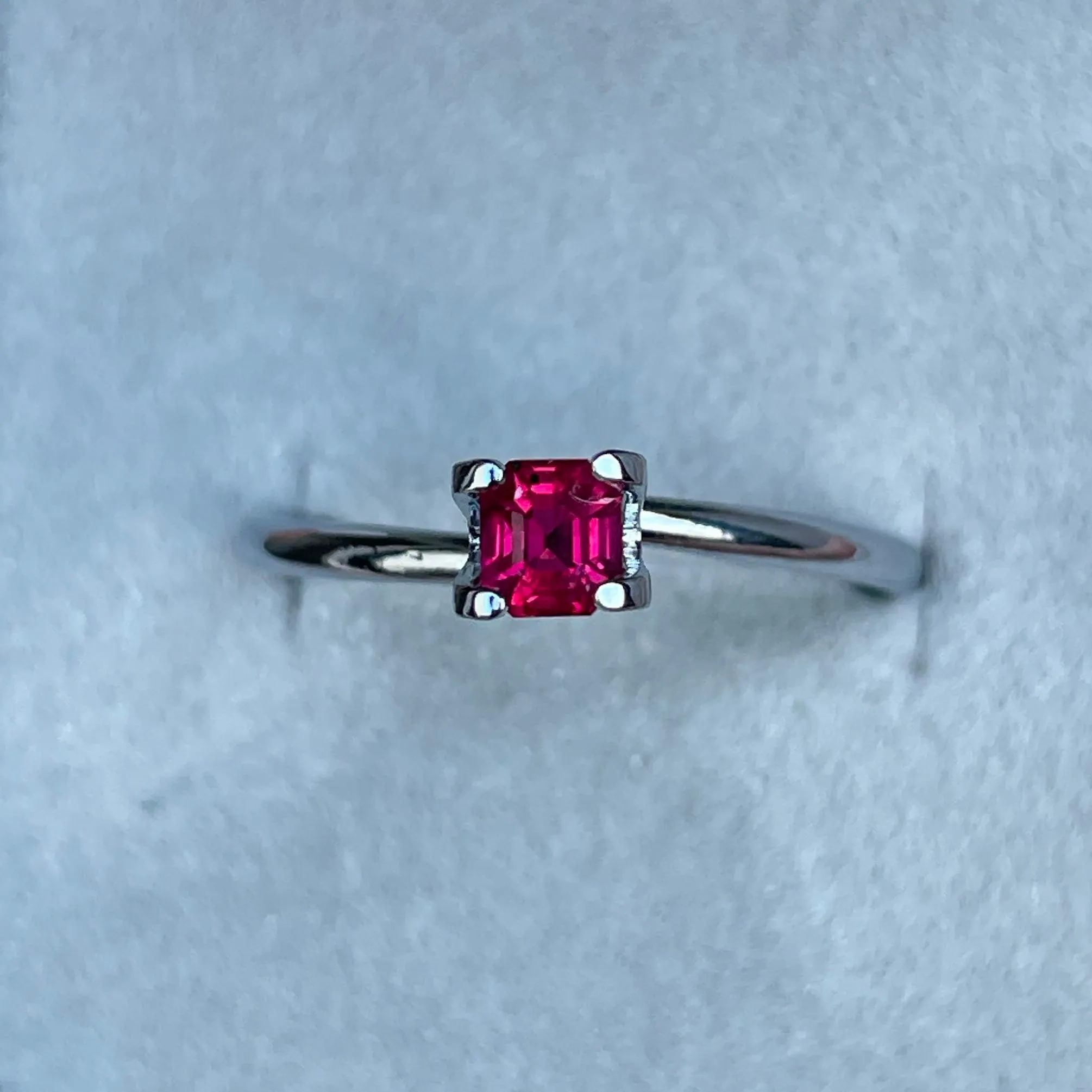 ruby stone ring in silver 0.44 Ct. Natural ruby gem stone for ring for ruby stone ring