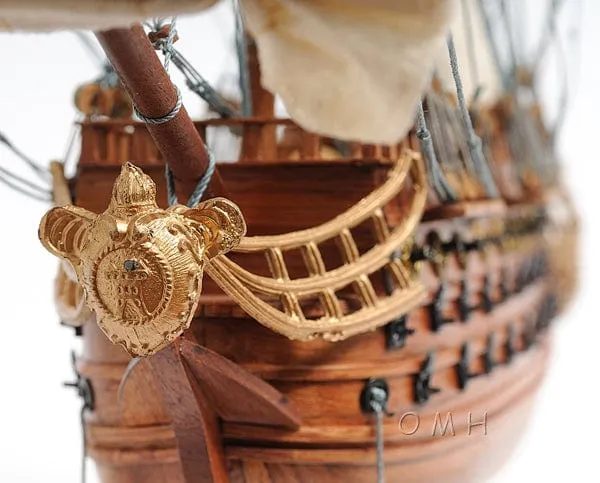 San Felipe Spanish Armada Galleon Tall Ship Small Wood Model Sailboat Assembled