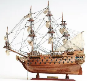 San Felipe Spanish Armada Galleon Tall Ship Small Wood Model Sailboat Assembled