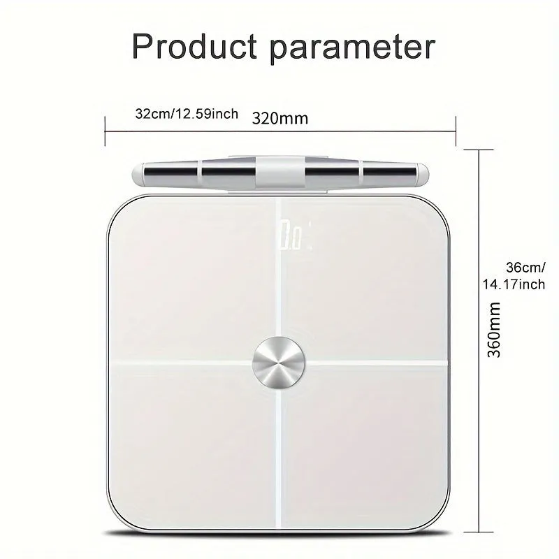 Smart Digital Body Fat Scale with Wireless, 8-Electrode Technology for Accurate Body Composition Analysis, Plastic Material, Requires 4 AAA Batteries (Not Included), Wireless Connectivity - Available on Amazon