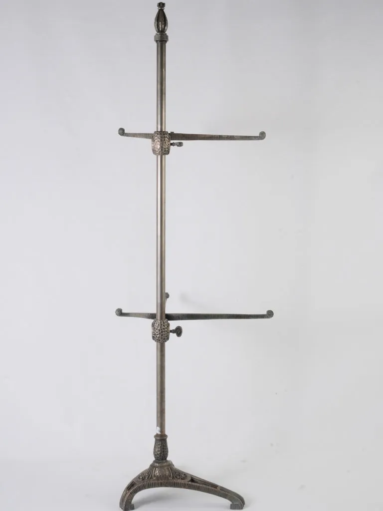 Superb Art Nouveau adjustable two-tier floor shelf display stand 48"