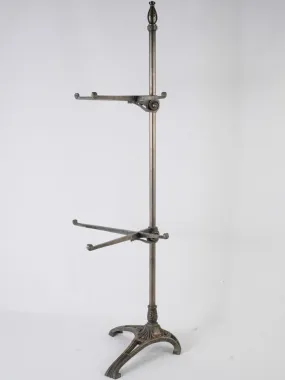 Superb Art Nouveau adjustable two-tier floor shelf display stand 48"
