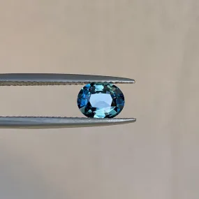 Teal sapphire stone, 1.04 crt capri Natural teal sapphire. Flawless CERTIFIED Stunning Loose Gemstone