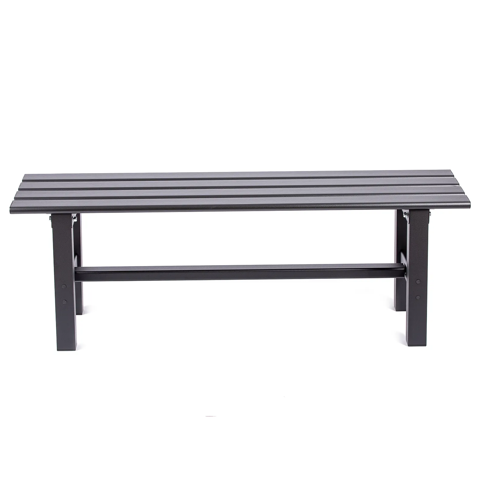 TECSPACE Aluminum Outdoor Patio Bench Black 35.4 x 14.2 x 15.7 inches Light Weight High Load-Bearing Outdoor Patio Bench
