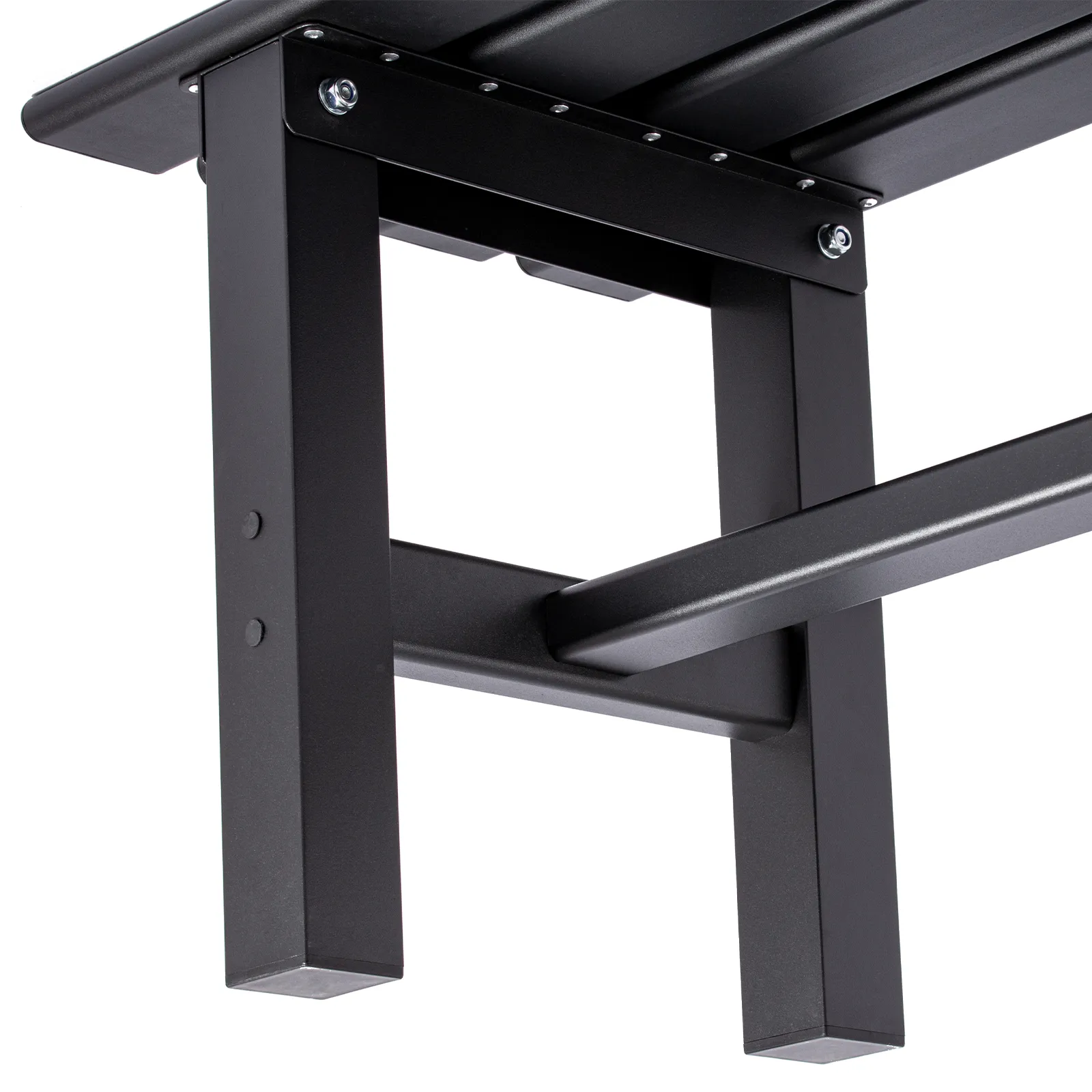 TECSPACE Aluminum Outdoor Patio Bench Black,59.1 x 14.2X 15.7 inches,Light Weight High Load-Bearing,Outdoor Bench