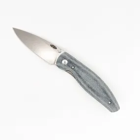 Three Rivers Mfg ATOM Linerlock 3.5" Tumbled CPM-MagnaCut - Denim Micarta 3D Contoured Scales