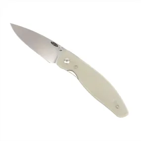 Three Rivers Mfg ATOM Linerlock 3.5" Tumbled CPM-MagnaCut Jade G10 Lizard Skin Scales