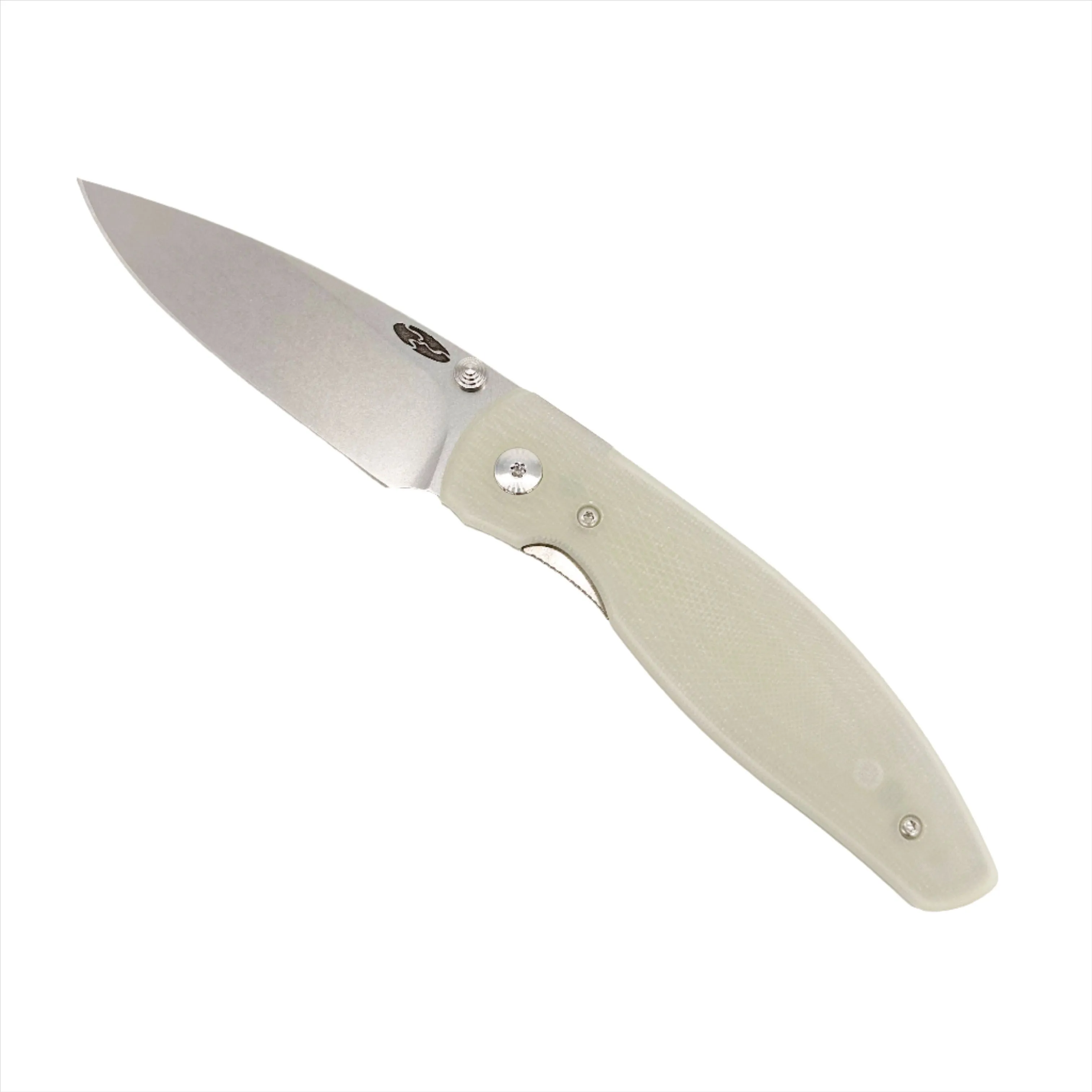 Three Rivers Mfg ATOM Linerlock 3.5" Tumbled CPM-MagnaCut Jade G10 Lizard Skin Scales