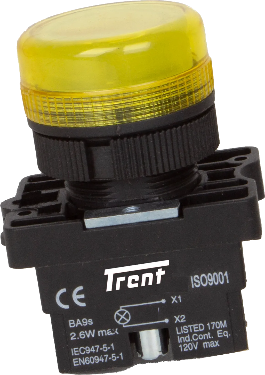 TRI-22-Y400, 22mm LED Indicator AMBER 400VAC, Plastic, IP65, IEC60947-5-1