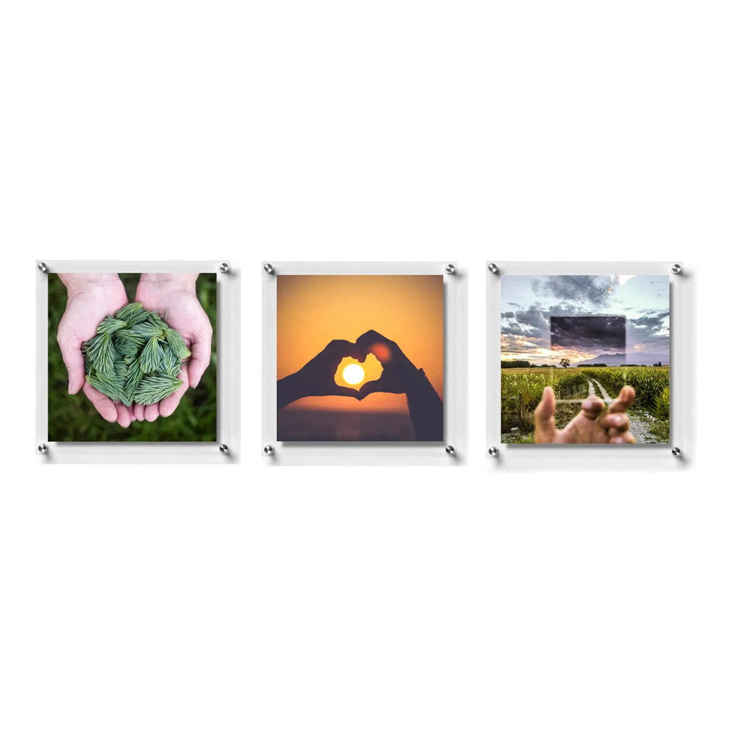 Triade Set of 3 Double Panel Float Frames [4010D-]