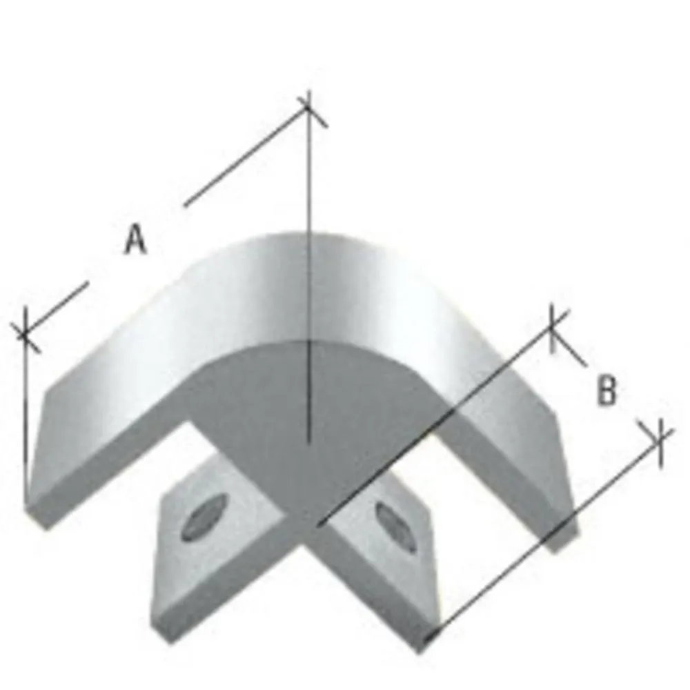 Two-Way 90 Degree Standard Connector for 1/2" Glass