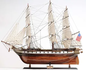 United States Navy USS Constellation Tall Ship  Wood Model Sailboat Assembled