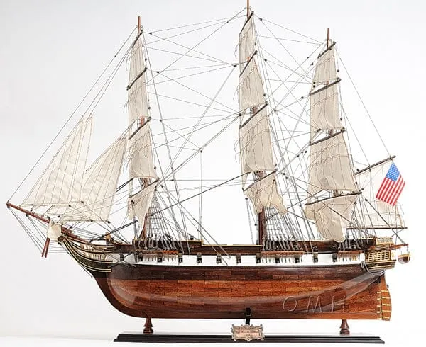 United States Navy USS Constellation Tall Ship Xtra Large  Wood Model Sailboat Assembled