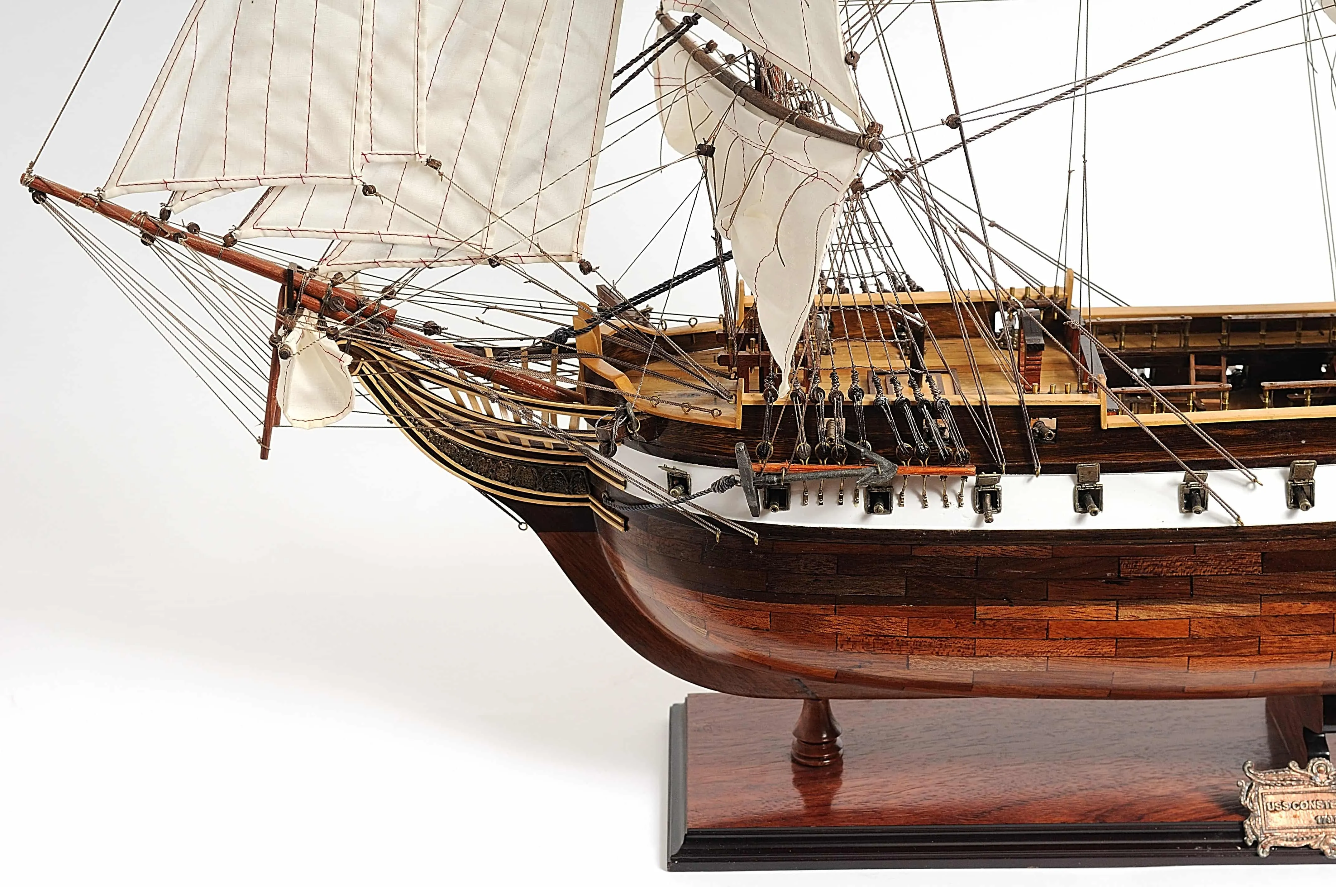 United States Navy USS Constellation Tall Ship Xtra Large  Wood Model Sailboat Assembled