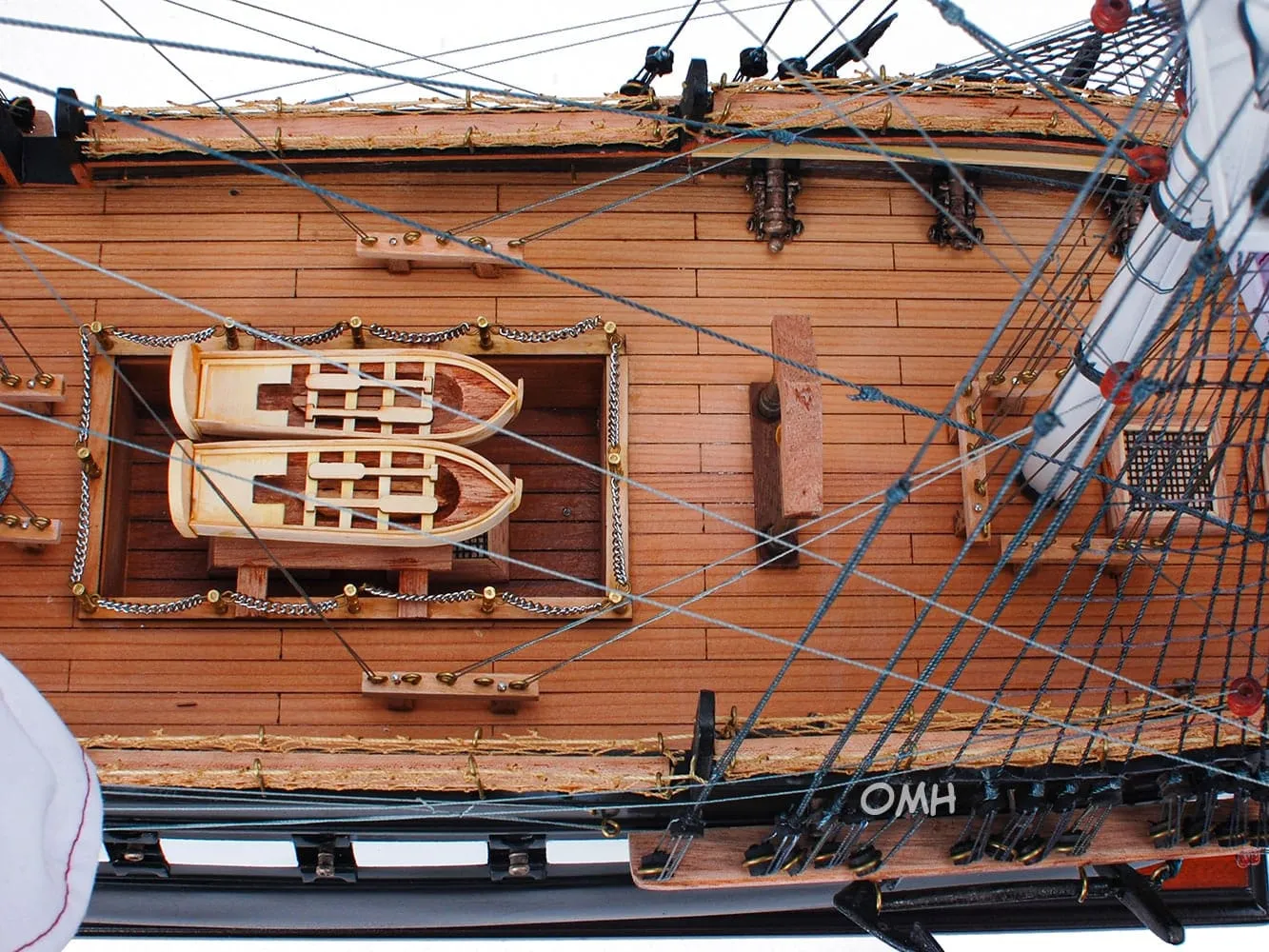 USS  Constellation Three-Mast Frigate Tall Ship Large  Wood Model Sailboat Assembled