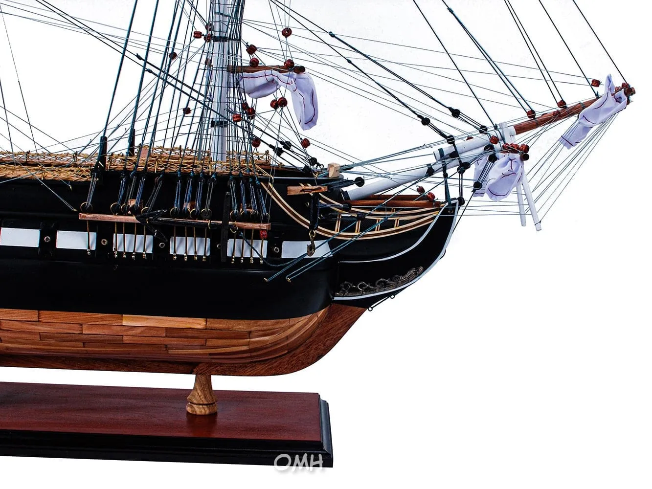 USS  Constellation Three-Mast Frigate Tall Ship Large  Wood Model Sailboat Assembled