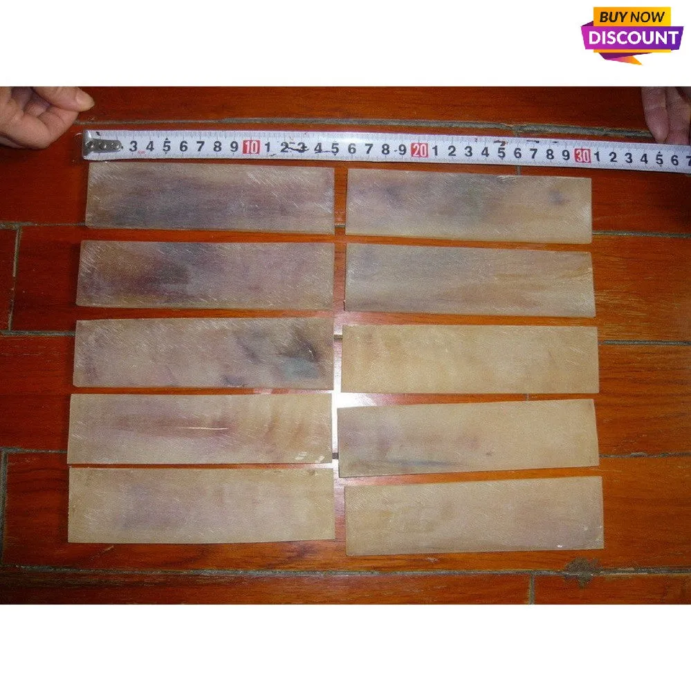 Vaired size 5X16cm of goat/sheep/ram mixed colourful horn Scales for making bow/knife handles ring/eyeglass frame Wholesale Amounts