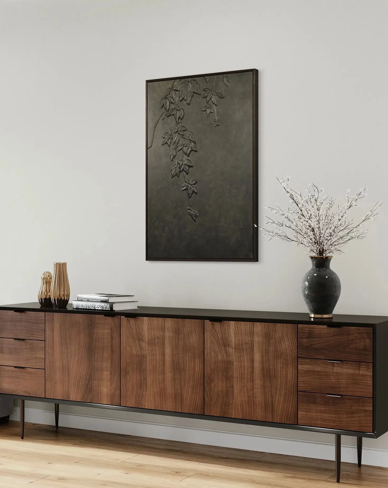 Vine Leather Relief Wall Panel