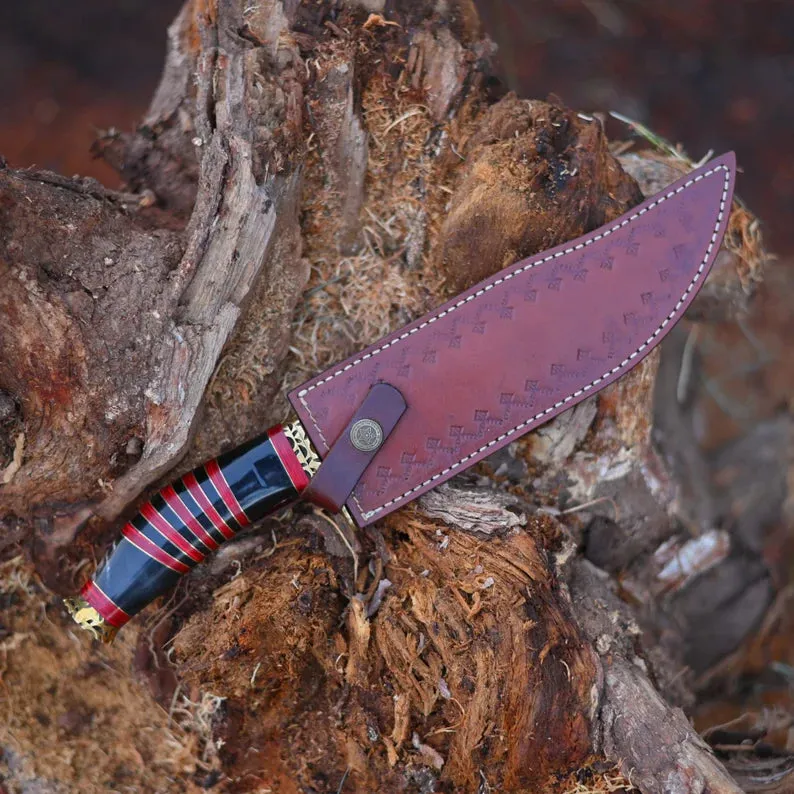 Vintage Damascus Steel Bowie knife