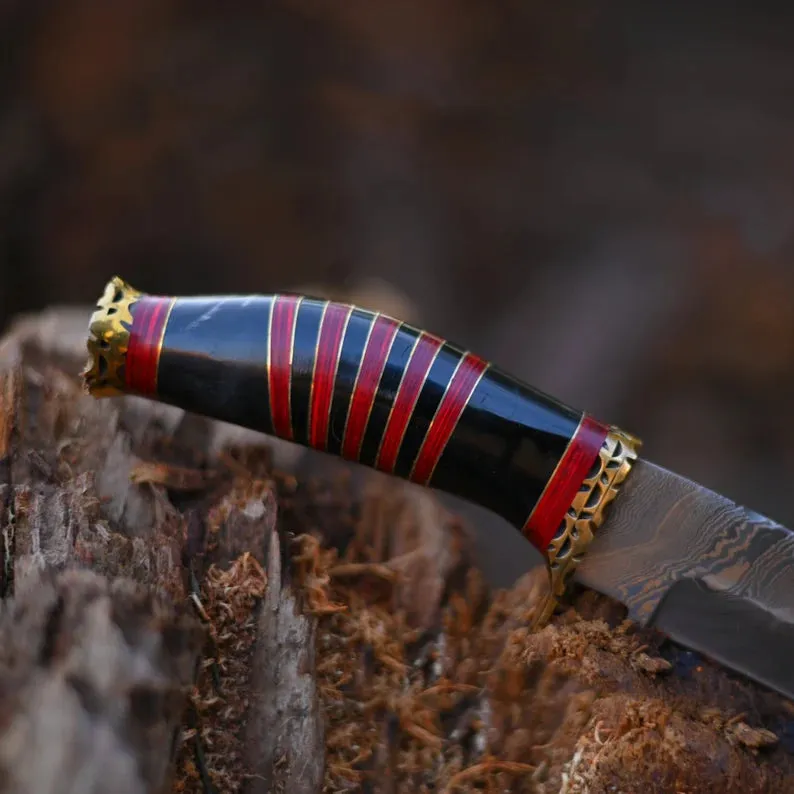 Vintage Damascus Steel Bowie knife