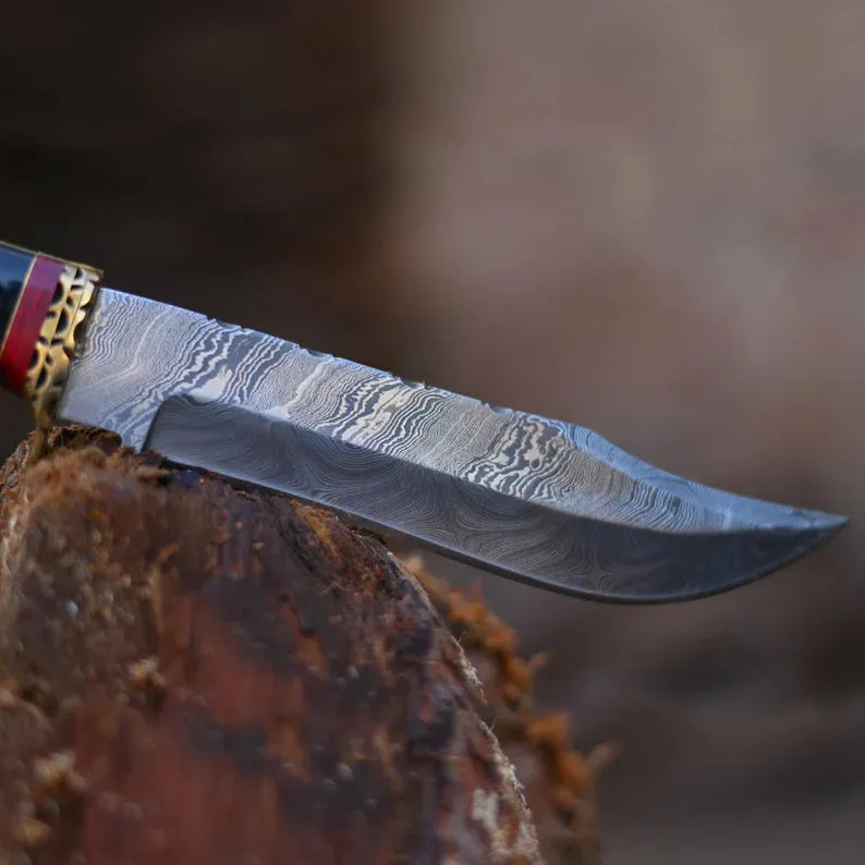 Vintage Damascus Steel Bowie knife