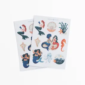 Vintage Mermaid Stickers