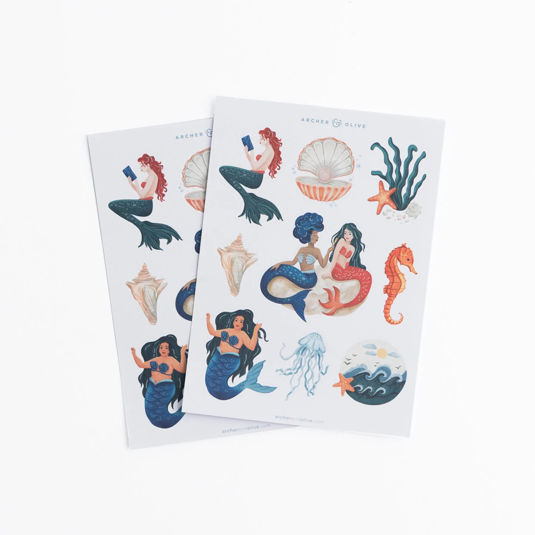 Vintage Mermaid Stickers