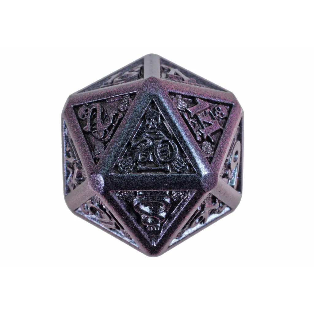 Violet Violence 7-Piece Metal Dice Set
